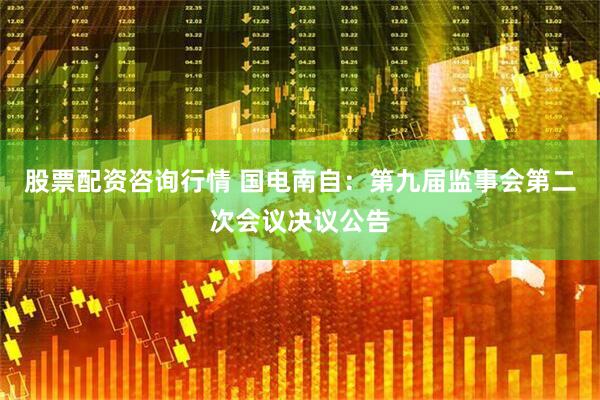 股票配资咨询行情 国电南自：第九届监事会第二次会议决议公告