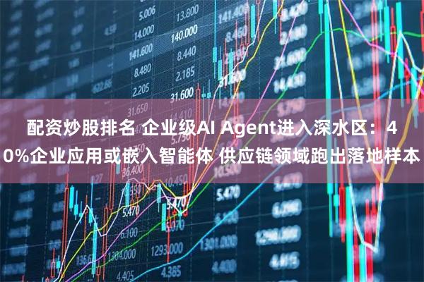 配资炒股排名 企业级AI Agent进入深水区：40%企业应用或嵌入智能体 供应链领域跑出落地样本